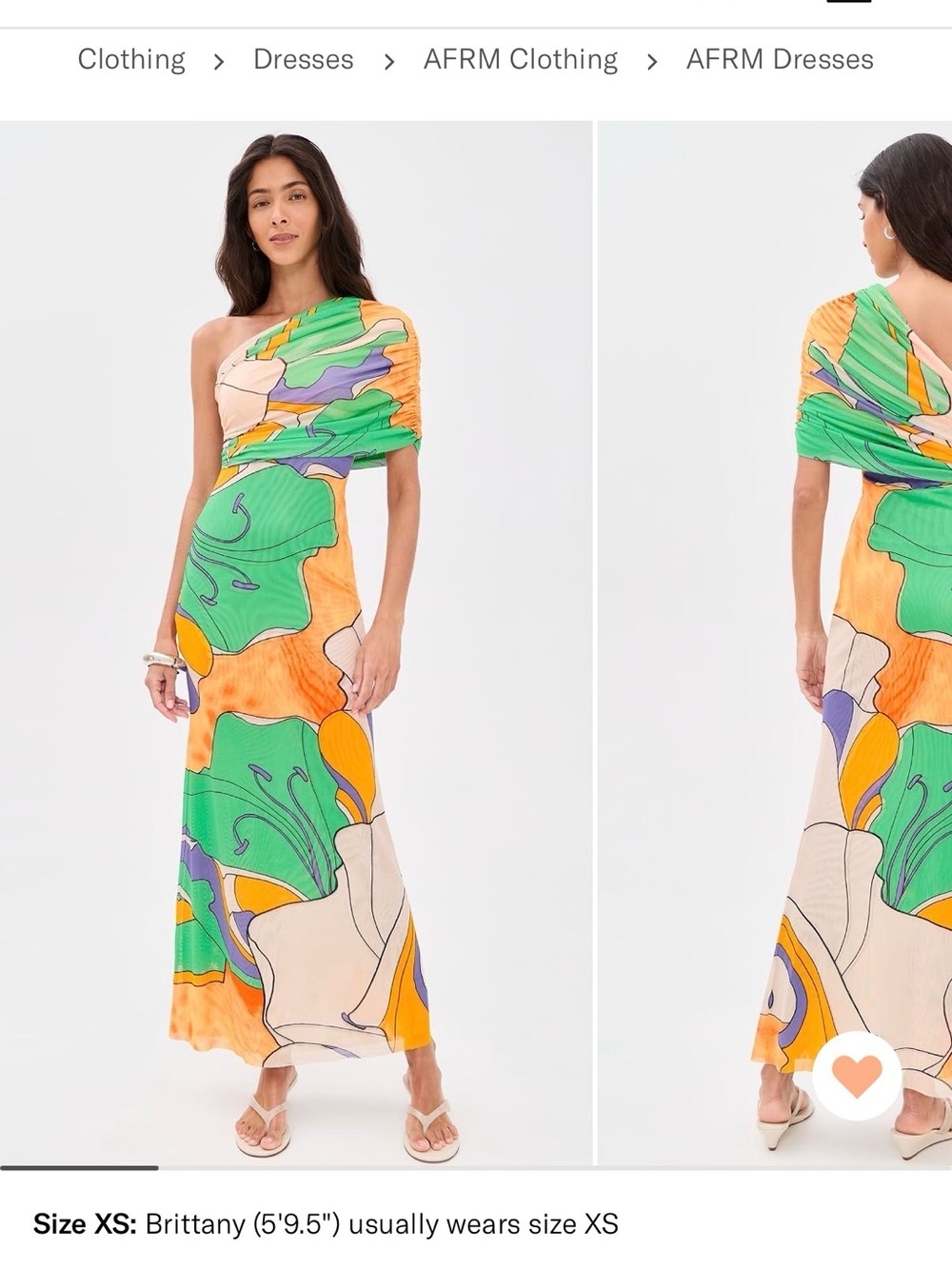 AFRM Mirabel one shoulder dress